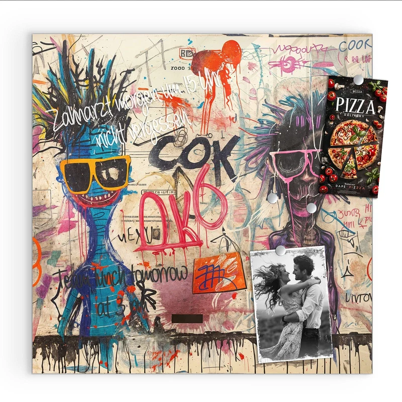 Magnettafel - Graffiti-Figuren