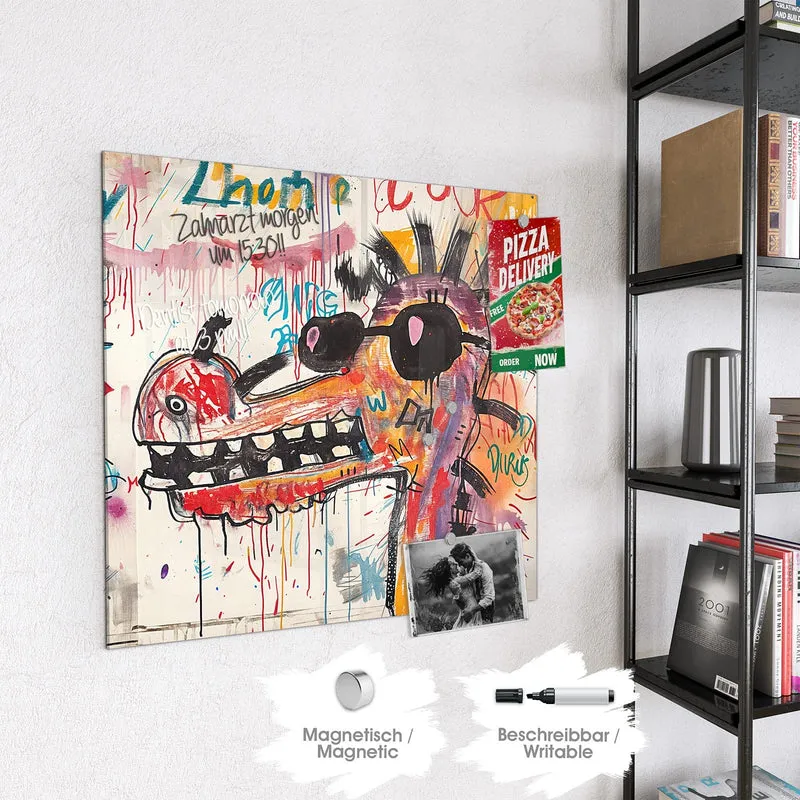 Magnettafel - Graffiti-Monster