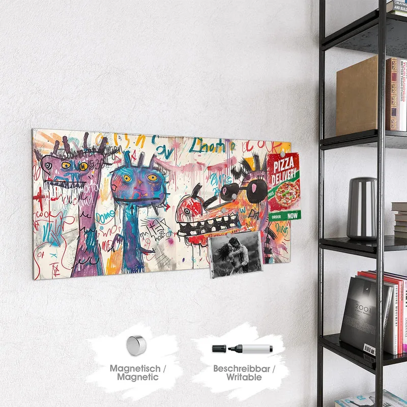 Magnettafel - Graffiti-Monster