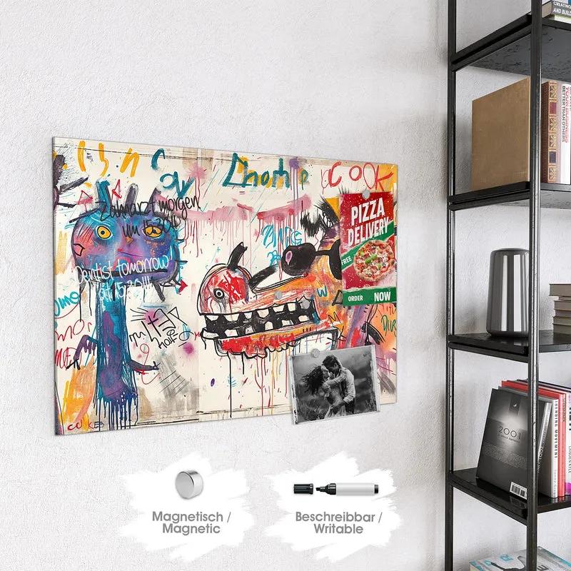 Magnettafel - Graffiti-Monster