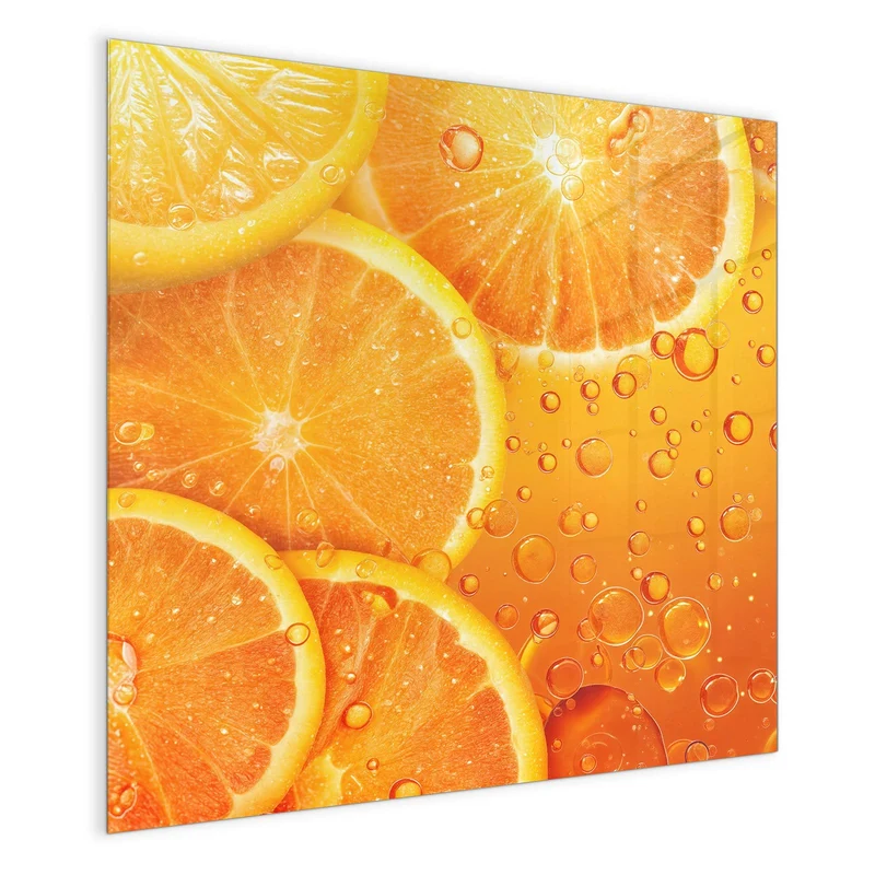 Magnettafel - Sprudelnde Orangen