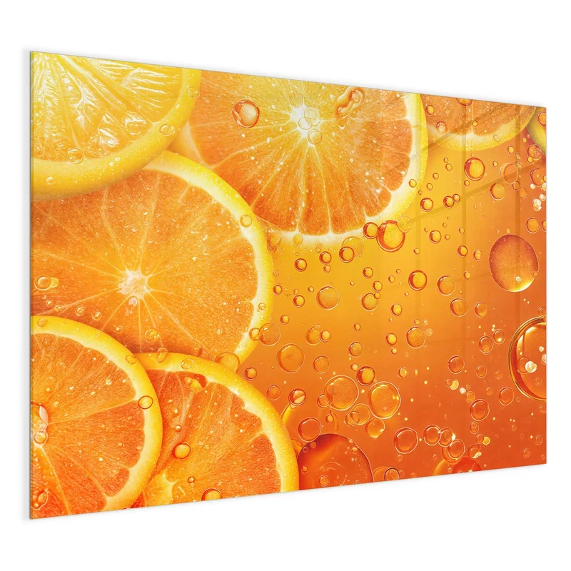 Magnettafel - Sprudelnde Orangen
