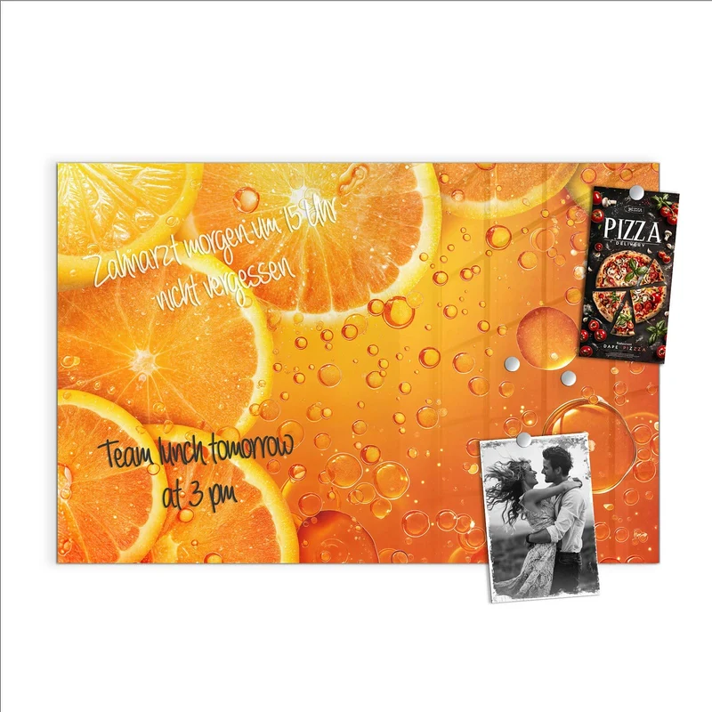 Magnettafel - Sprudelnde Orangen