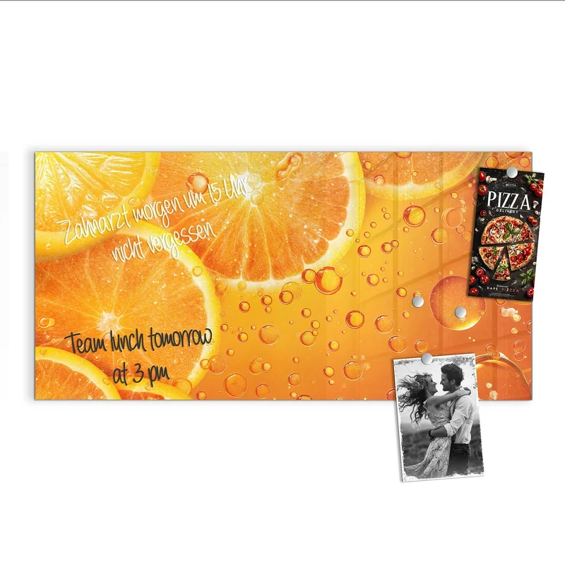 Magnettafel - Sprudelnde Orangen