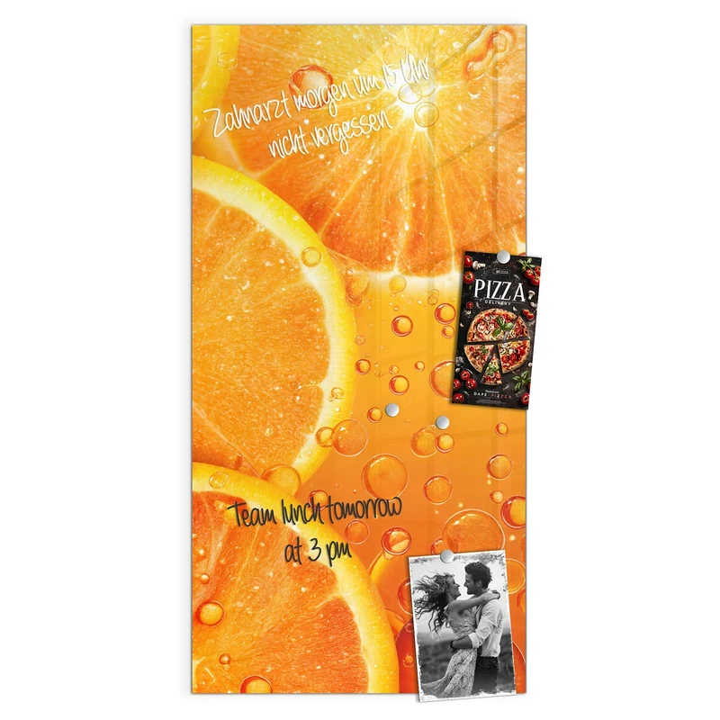 Magnettafel - Sprudelnde Orangen