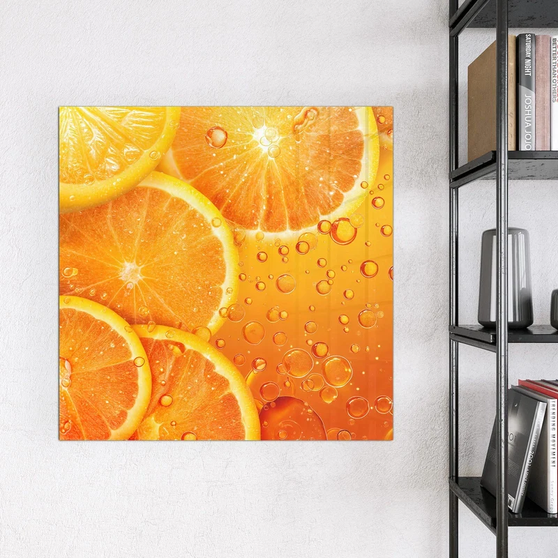 Magnettafel - Sprudelnde Orangen