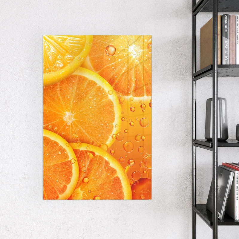 Magnettafel - Sprudelnde Orangen