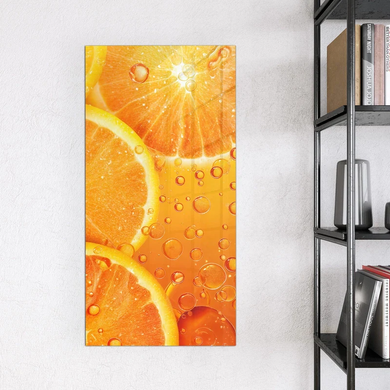 Magnettafel - Sprudelnde Orangen