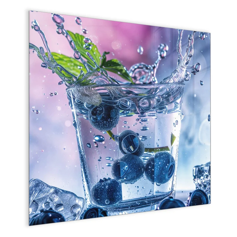 Magnettafel - Blaubeeren im Glas