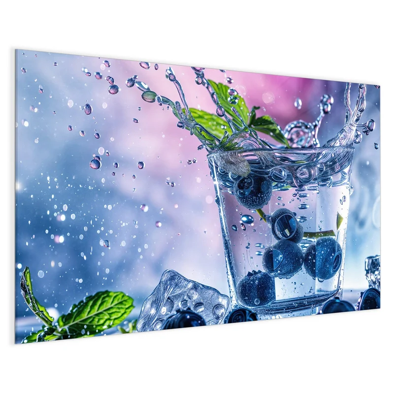 Magnettafel - Blaubeeren im Glas