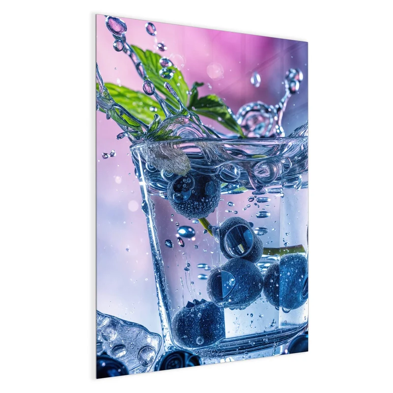 Magnettafel - Blaubeeren im Glas