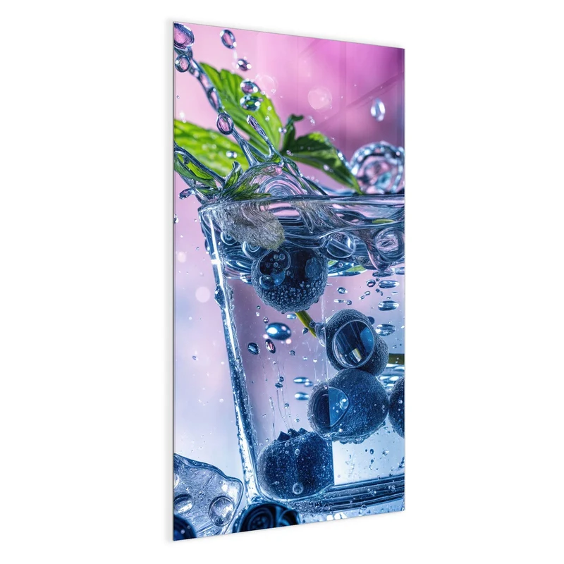 Magnettafel - Blaubeeren im Glas