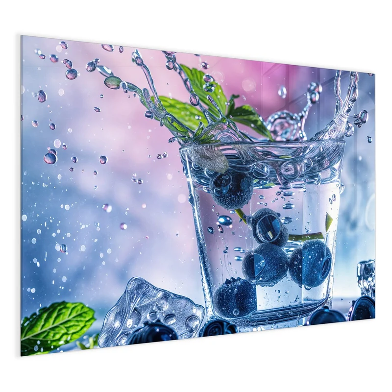 Magnettafel - Blaubeeren im Glas