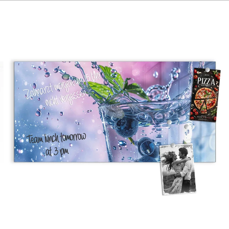Magnettafel - Blaubeeren im Glas
