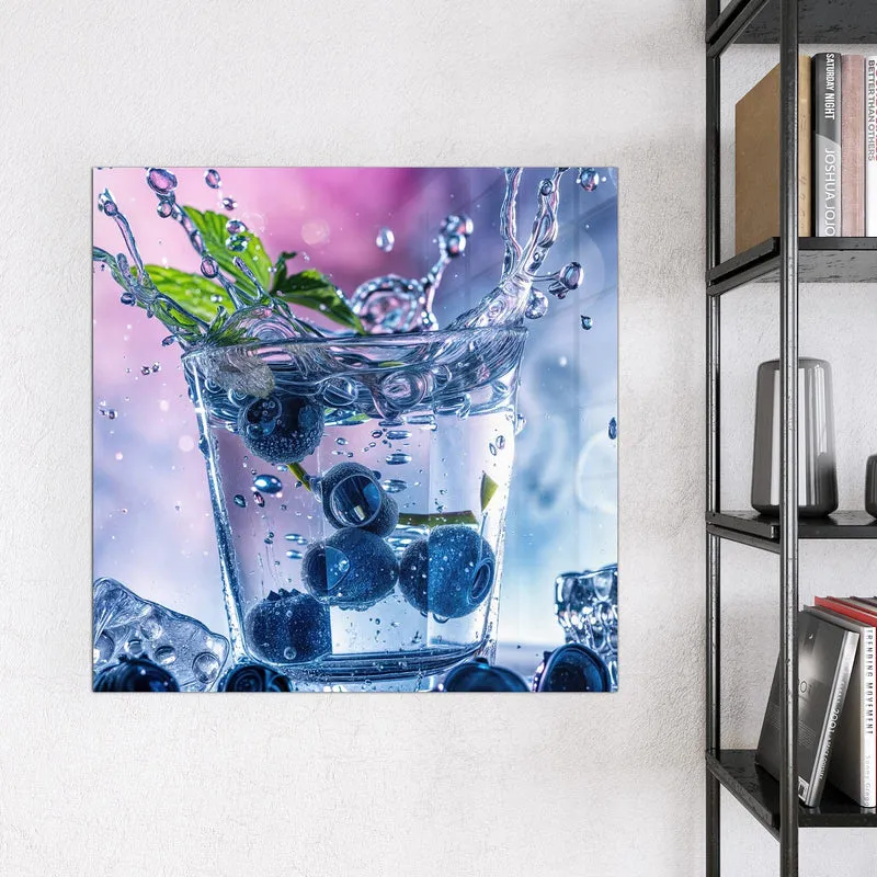 Magnettafel - Blaubeeren im Glas