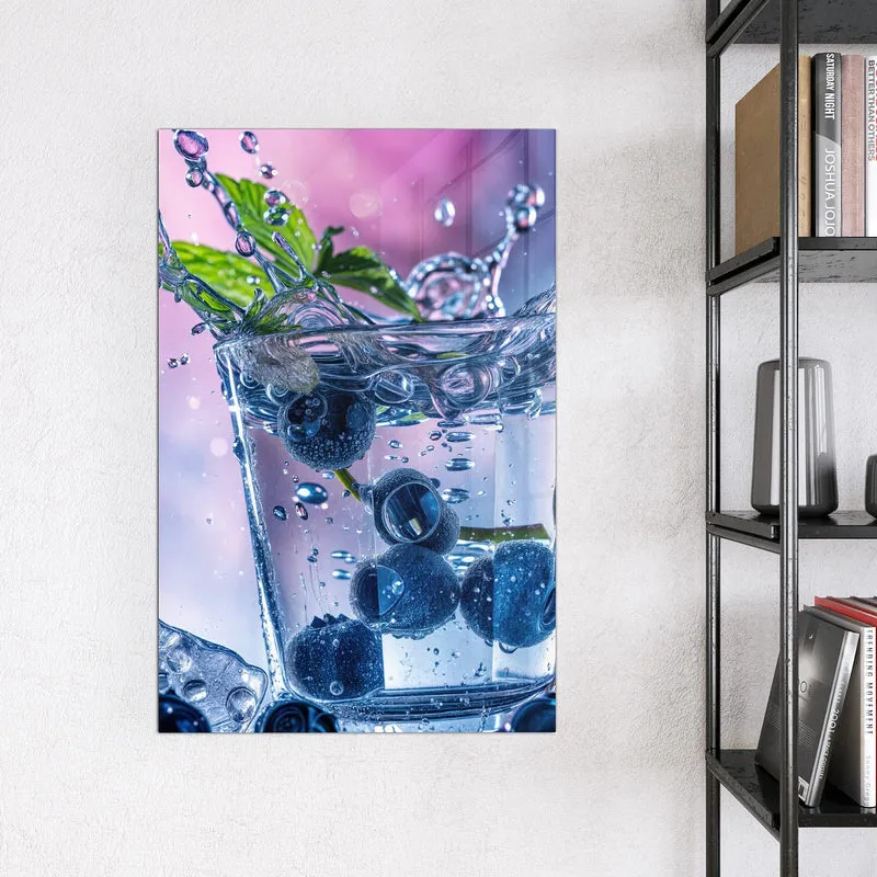 Magnettafel - Blaubeeren im Glas