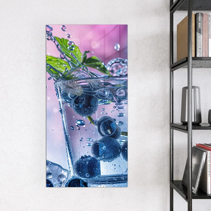 Magnettafel - Blaubeeren im Glas