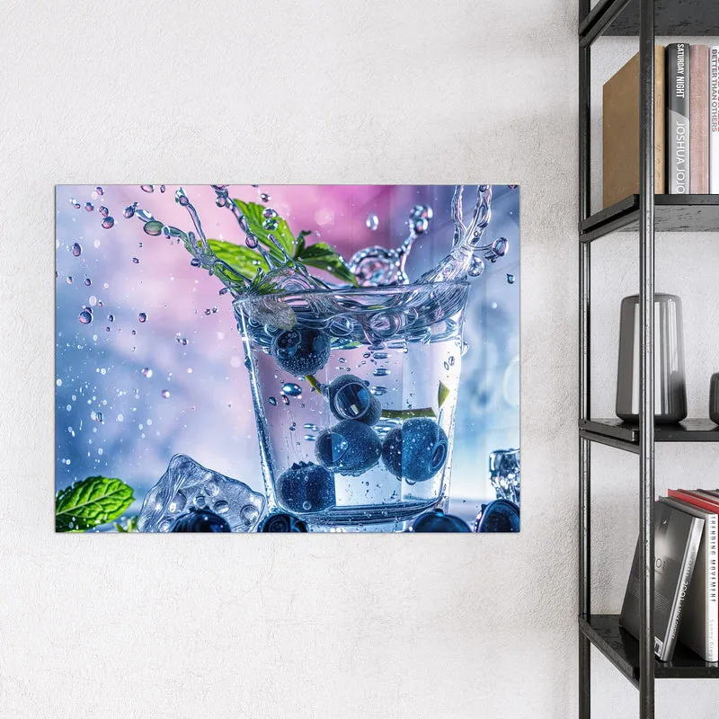 Magnettafel - Blaubeeren im Glas