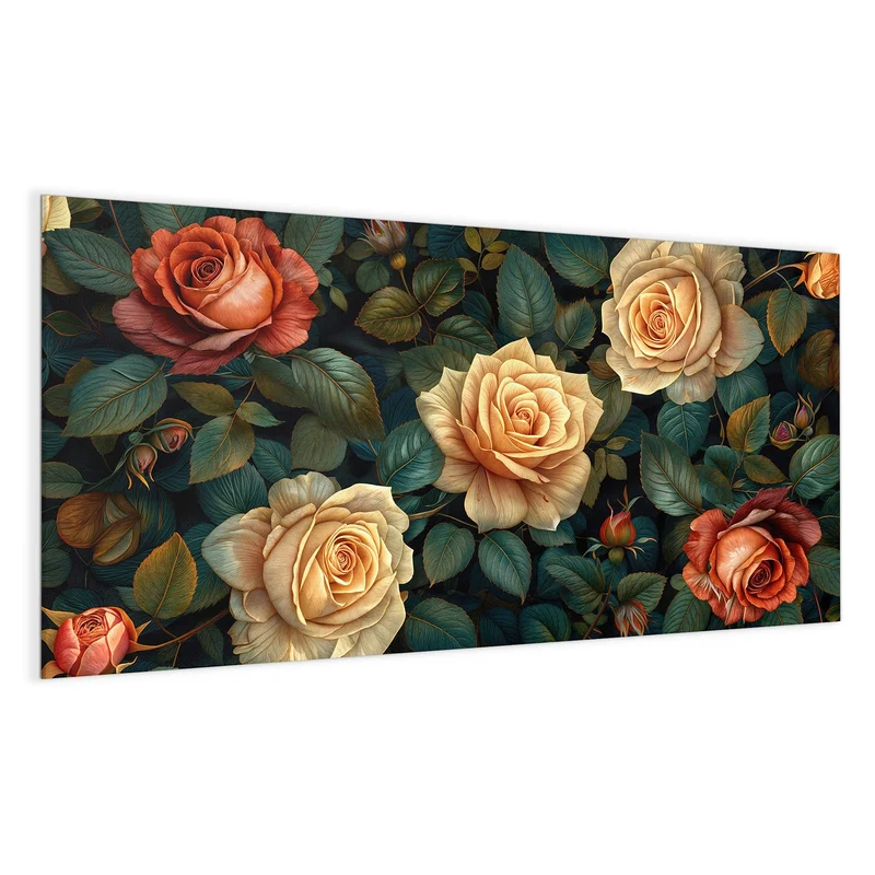 Magnettafel - Rosen in Apricot