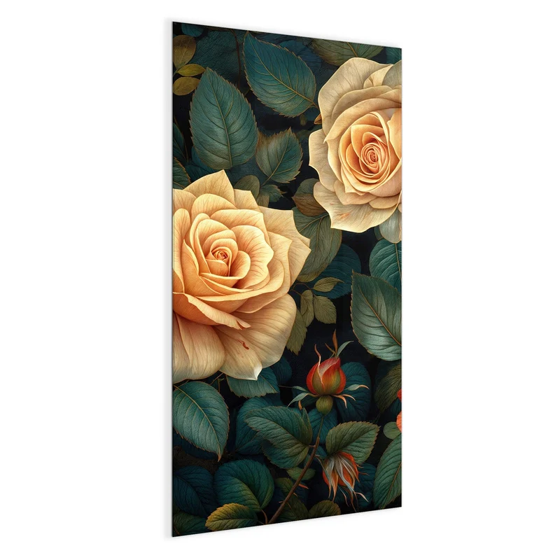 Magnettafel - Rosen in Apricot