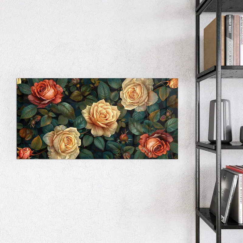Magnettafel - Rosen in Apricot