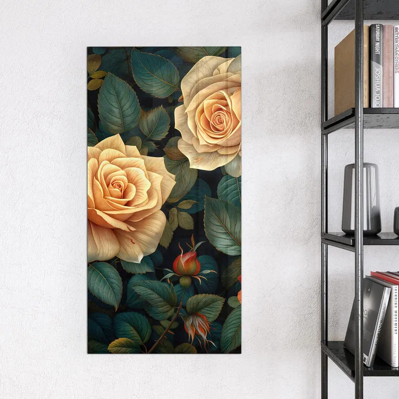 Magnettafel - Rosen in Apricot