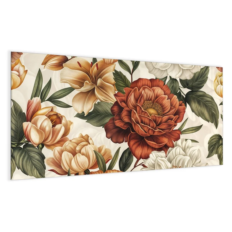Magnettafel - Vintage Blütenmuster