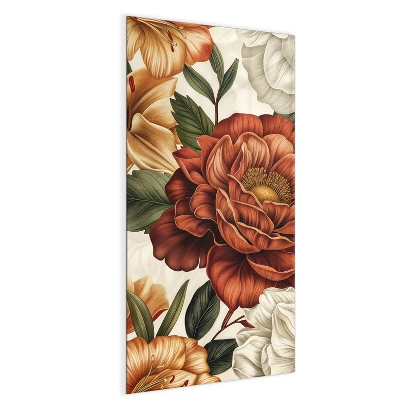 Magnettafel - Vintage Blütenmuster