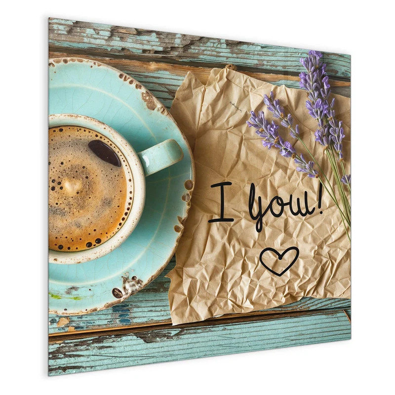 Magnettafel - Tasse und Lavendel
