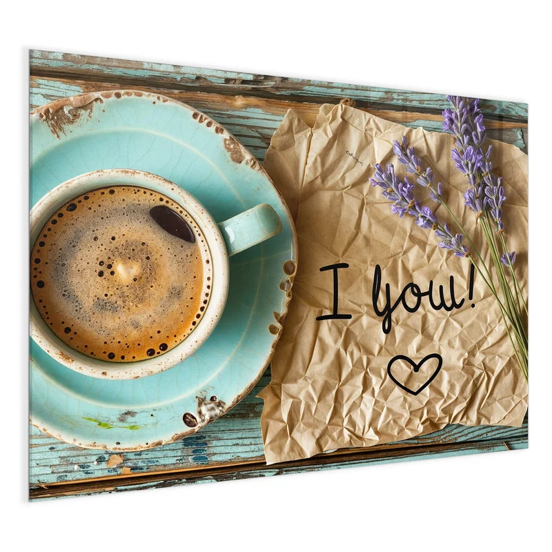 Magnettafel - Tasse und Lavendel