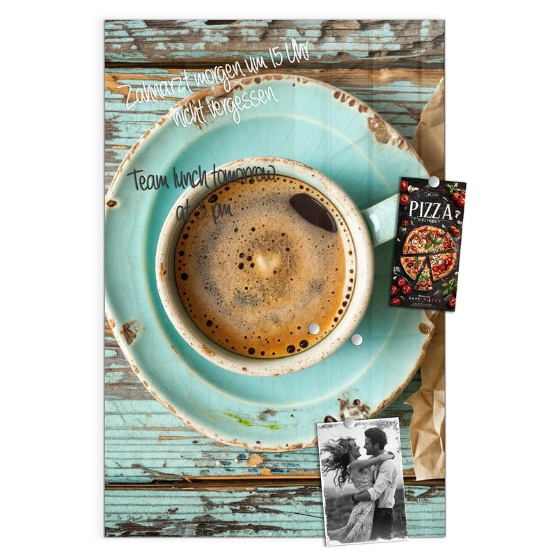 Magnettafel - Tasse und Lavendel