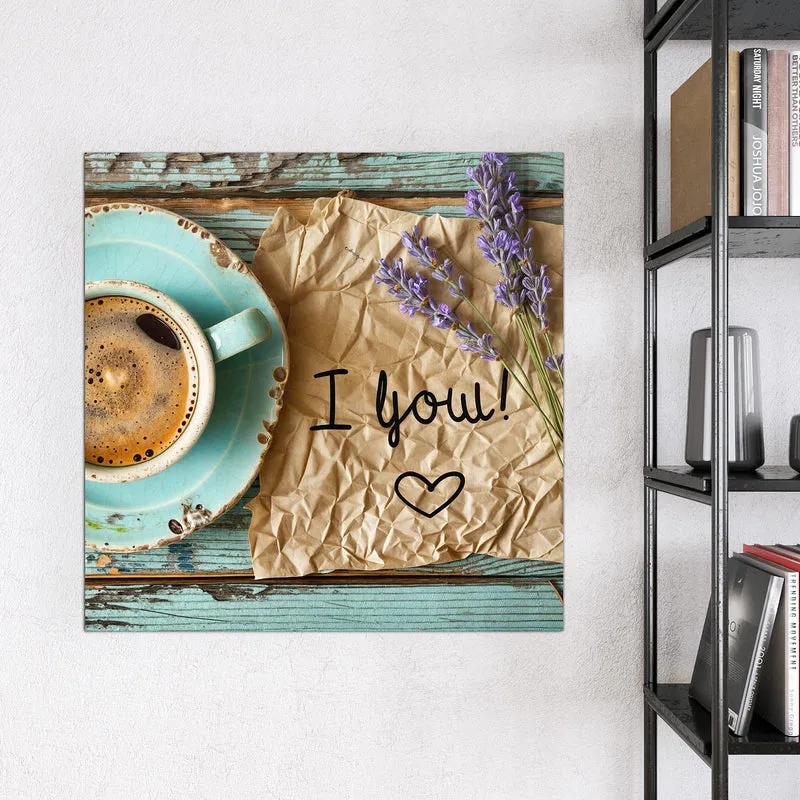 Magnettafel - Tasse und Lavendel
