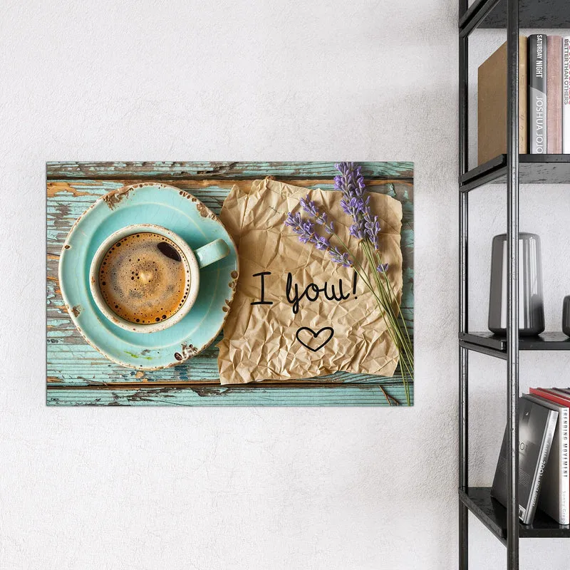 Magnettafel - Tasse und Lavendel
