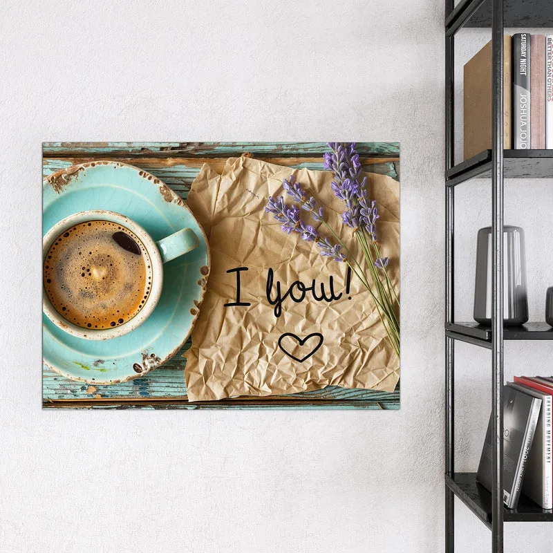 Magnettafel - Tasse und Lavendel