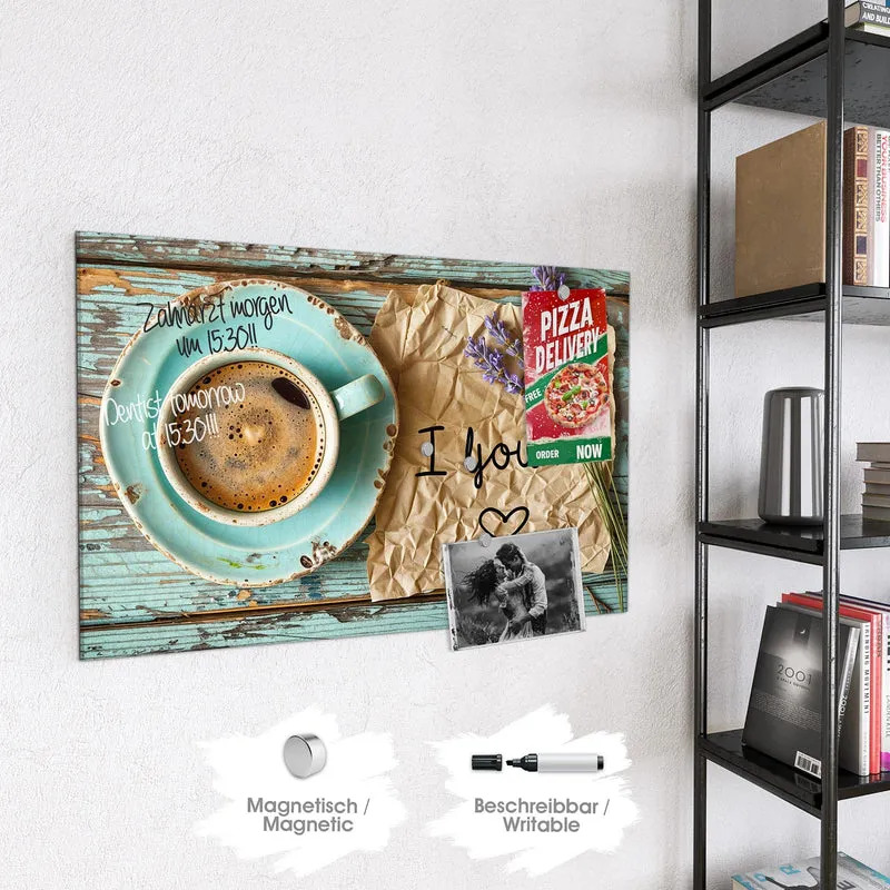 Magnettafel - Tasse und Lavendel