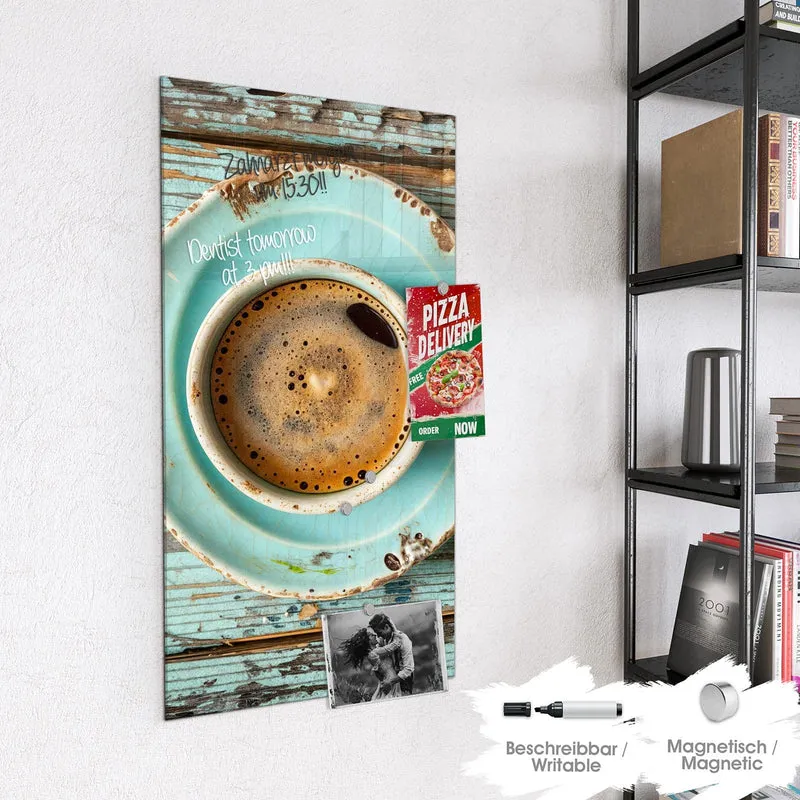Magnettafel - Tasse und Lavendel