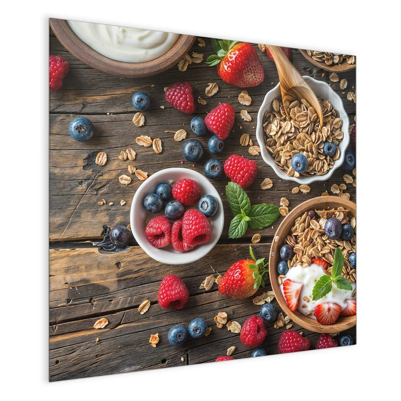 Magnettafel - Müsli und Joghurt