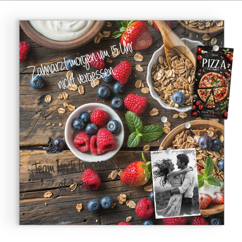 Magnettafel - Müsli und Joghurt