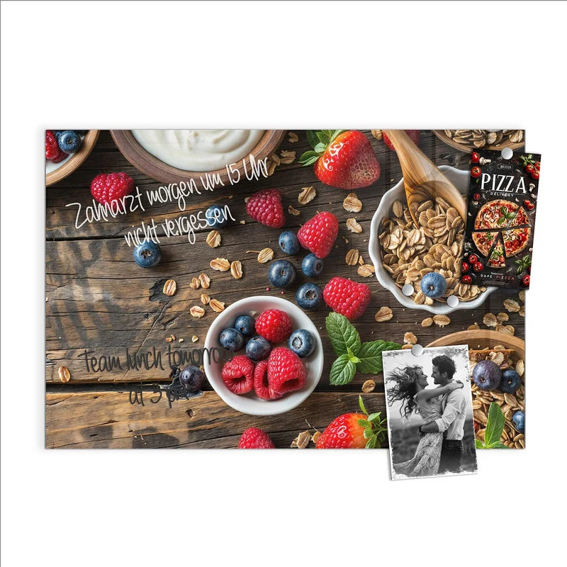 Magnettafel - Müsli und Joghurt