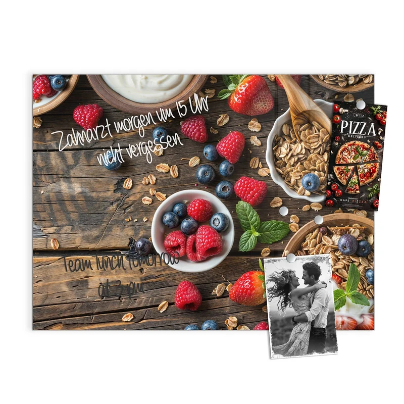 Magnettafel - Müsli und Joghurt