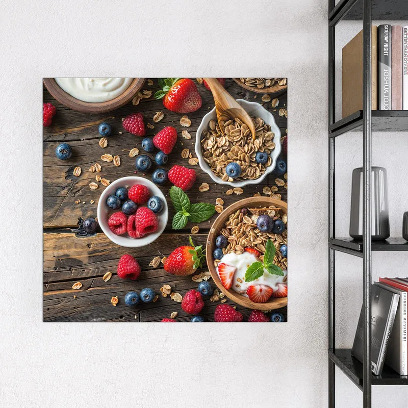 Magnettafel - Müsli und Joghurt
