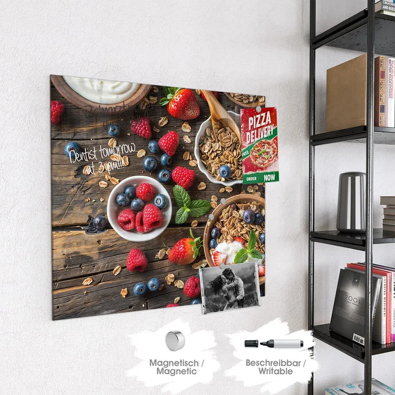 Magnettafel - Müsli und Joghurt