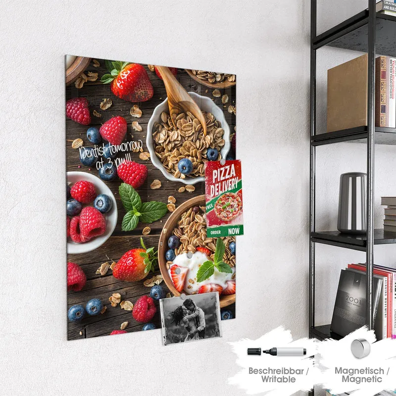 Magnettafel - Müsli und Joghurt