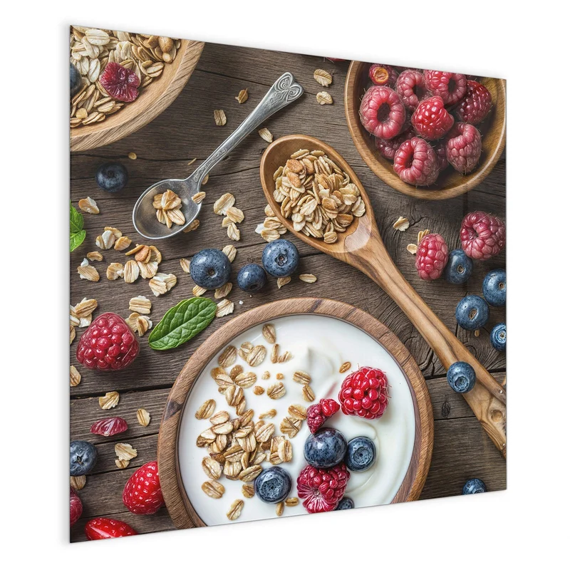 Magnettafel - Joghurt mit Beeren