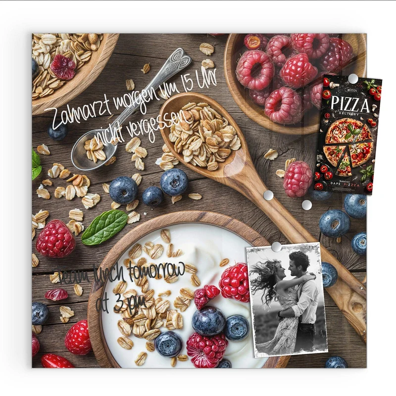 Magnettafel - Joghurt mit Beeren