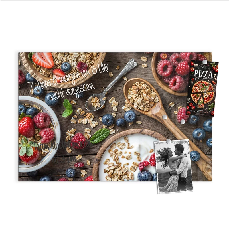 Magnettafel - Joghurt mit Beeren