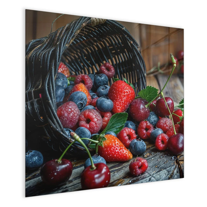 Magnettafel - Umgekippter Beerenkorb