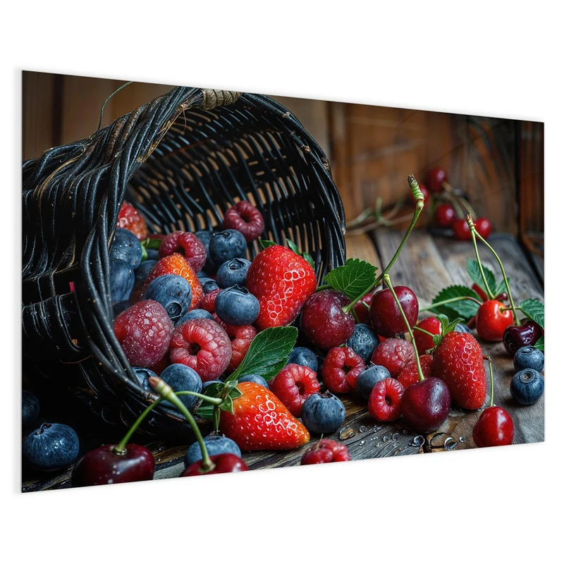 Magnettafel - Umgekippter Beerenkorb