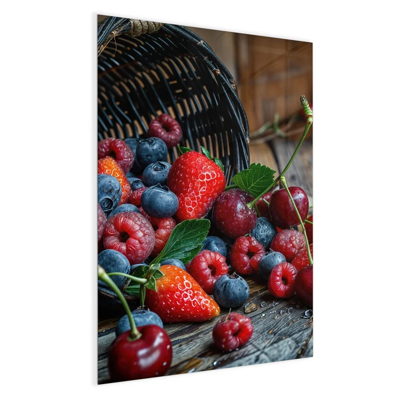 Magnettafel - Umgekippter Beerenkorb