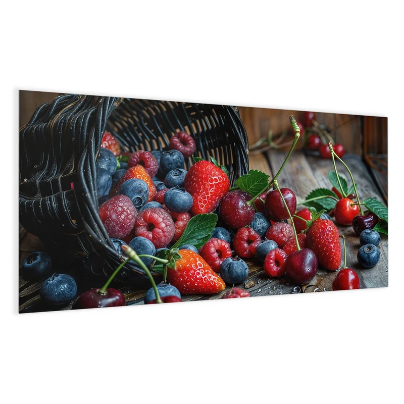 Magnettafel - Umgekippter Beerenkorb